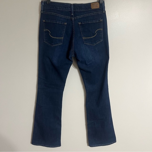 Levi's Jeans Womens 27 Curvy Bootcut Mid Rise Dark Washed Stretch Denim Blue - Picture 11 of 11